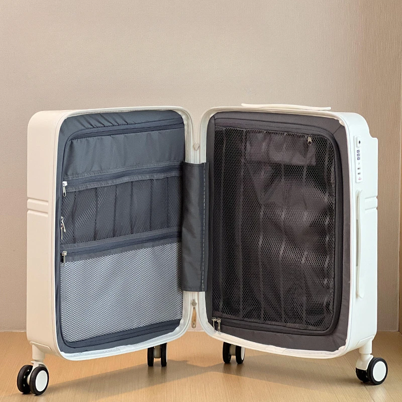 Luggage Set Trolley Luggage Bag Wide Bar Travel Suitcase on Wheels Zipper Lightweight Luggage Woman Cosmetic Bag