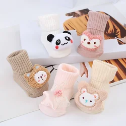 Autumn Baby Girls Socks Newborn Cute Cartoon Animal Baby Socks Infant Baby Boy Socks Anti Slip Soft Cotton Floor Sock