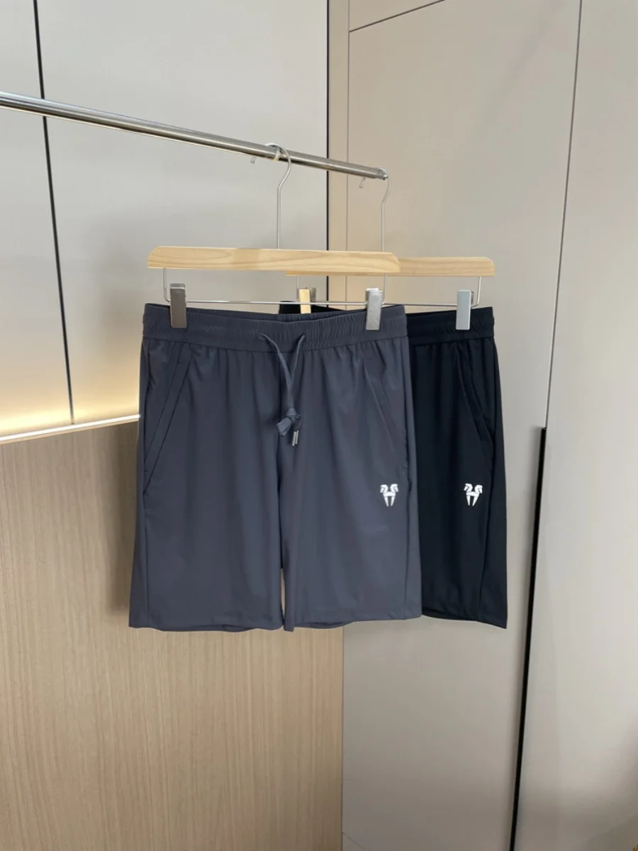 

Tech Cooling Milk Silk Men's Summer Sporty Casual Pants Versatile Shorts Loose Fit mid Low Waist Fashion Urban Style