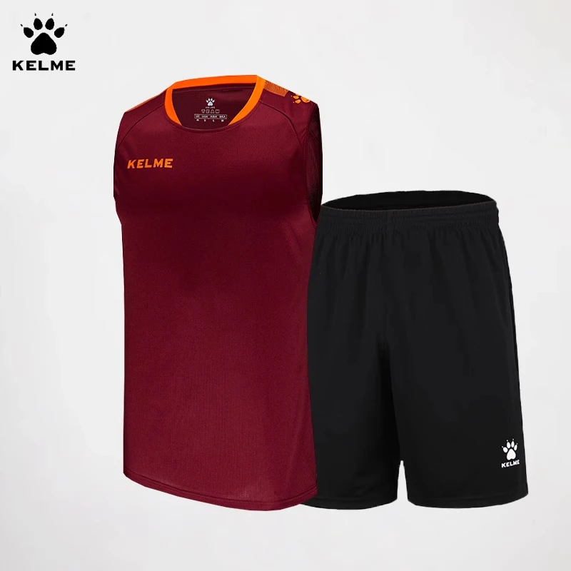 Kelme Sports Vest Set Football Match Training Suit Running Speed Dry Sleeveless Vest Comprehensive Training Set