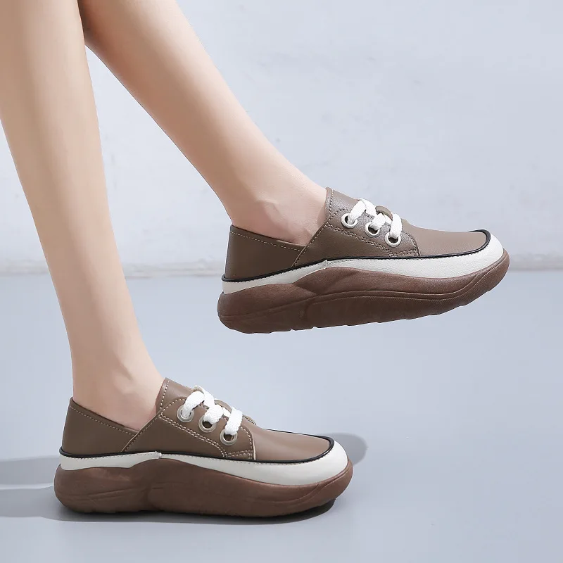 

New Women Platform Shoes Casual Shoes Woman Fashion Sneakers Platform Woman Vulcanize Shoes Ladies Loafers Shoes Female Student