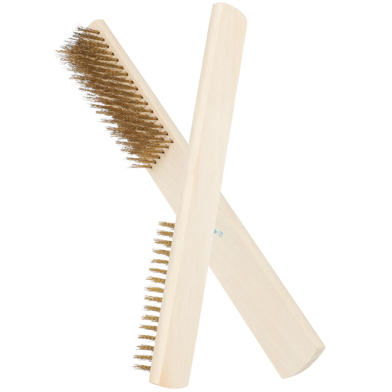 Spazzola metallica con impugnatura comoda da 2 pezzi per la rimozione della vernice antiruggine e il filo per la pulizia delle scorie di saldatura per la pulizia della spazzola spelafili pulita