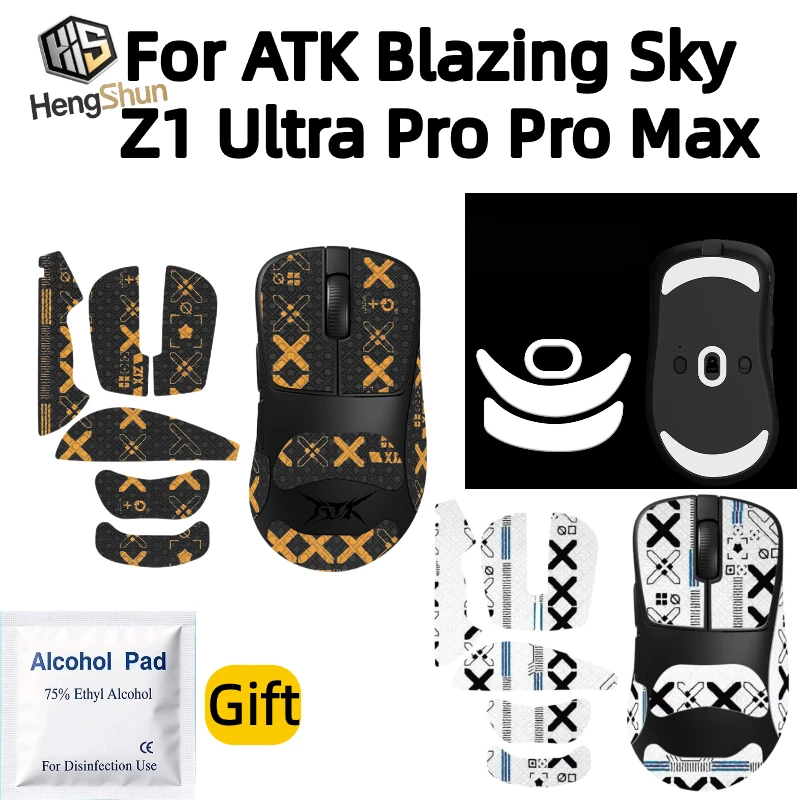 For ATK Blazing Sky Z1 Ultra Pro Pro Max Mouse Grip Tape, Anti-Slip Sweat Absorbing + Mouse Feet Skates, Gaming Accessory