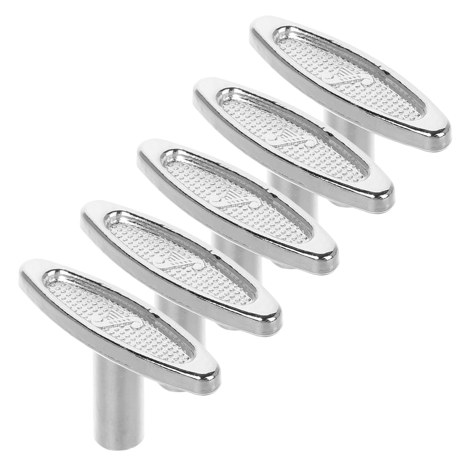 

5 PCS Clockwork Movement Key Winding Keys Replacement Silver Iron Musical Mechanism