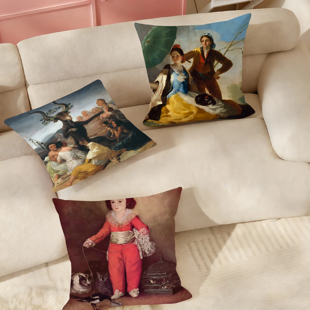 Francisco Goya Kissenbezug mit berühmtem Gemälde, geeignet für Schlafzimmer, Wohnzimmer, Autos, Heimdekoration