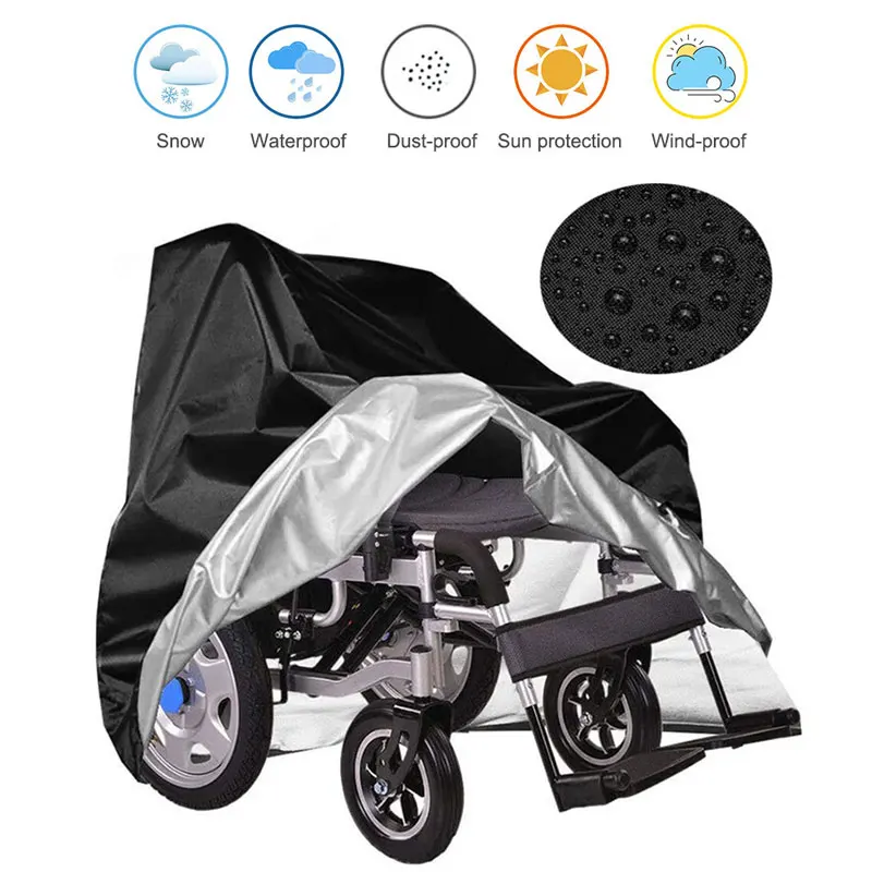 

Mobility Scooter Electric Wheelchair Cover Waterproof Rain Dust Protection 210D Protective Wheelchair Motorcycle Accessories