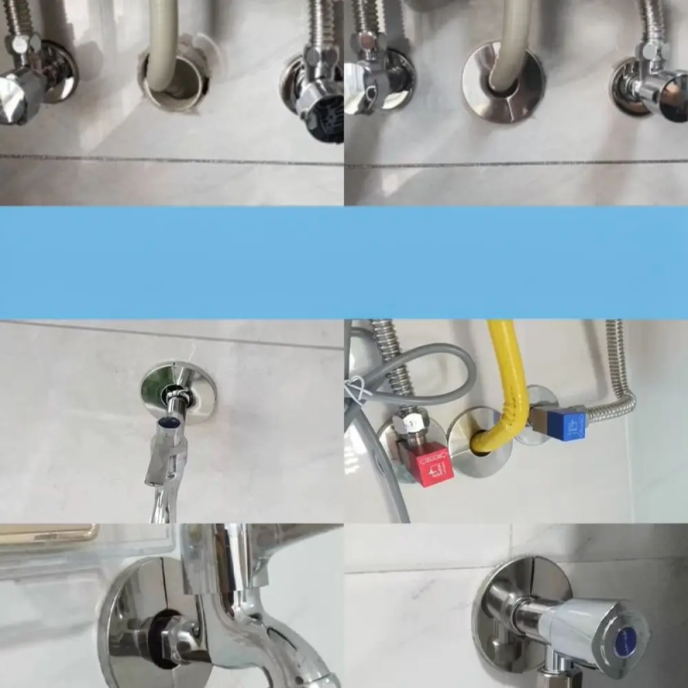 Split Design Wall Escutcheon Plate For Pipe Hole Stainless Steel Faucet Flange Decorative Cover Water Valve Accessories