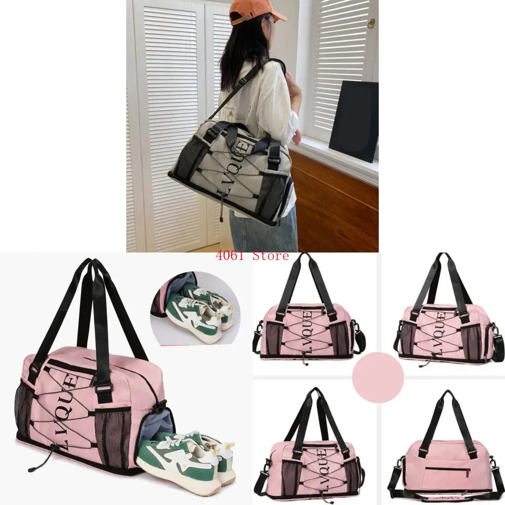 

Letter Print Fitness Bag Large Capacity Gym Bag Travel Bag Weekender Bag
