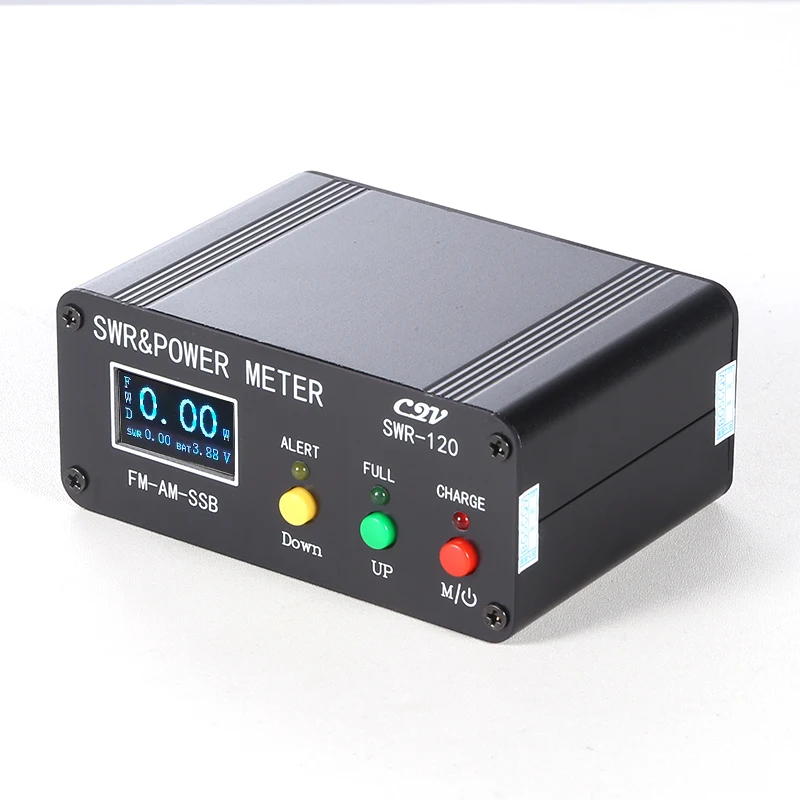 1.8MHz-50MHz 0.5W-120W SWR HF Short Wave SWR and Power Watt Meter reflected power, antenna power,antenna efficiency,battery