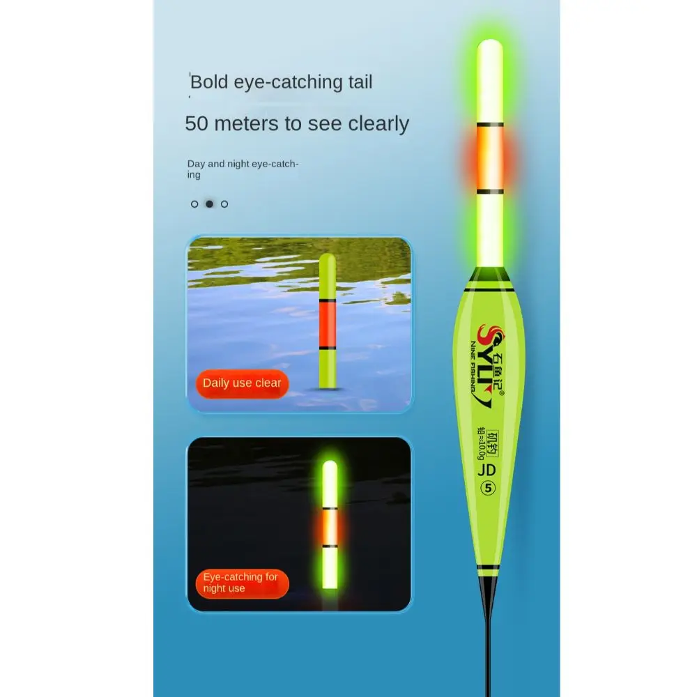 3 Lights Electronic Fishing float Slip Drift Tube Indicator Light Float Buoy Strike Eye-catching Rock fishing Floats