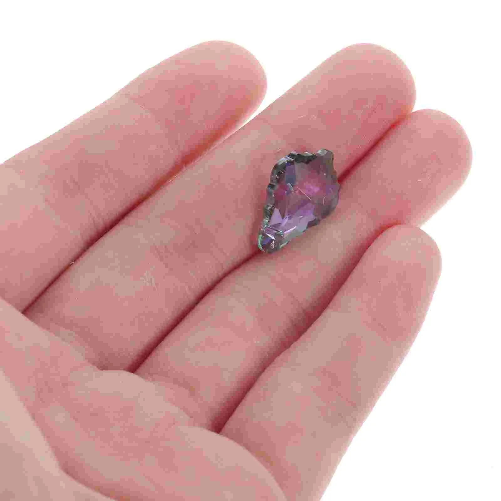 12 قطعة من المنشور المعلقة على شكل ورقة القيقب الكريستالية للغطاء لديكور كرة النوافذ المعلقة #5