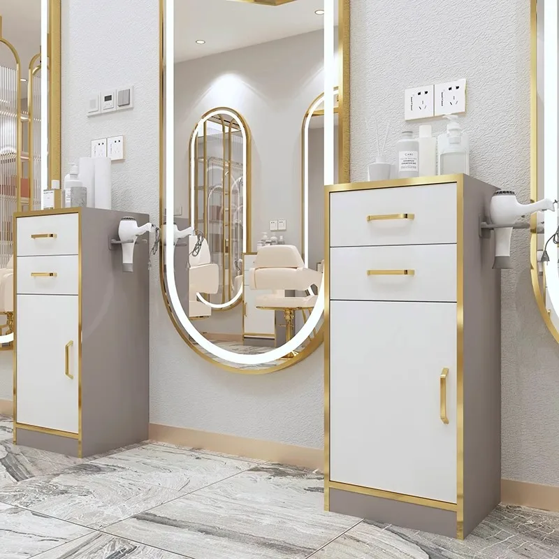 

Современный многофункциональный парикмахерский шкаф, тележка для салона, 4-колесная стойка для хранения в гостиной, стрижка волос, химическая завивка, окрашивание, парикмахерская