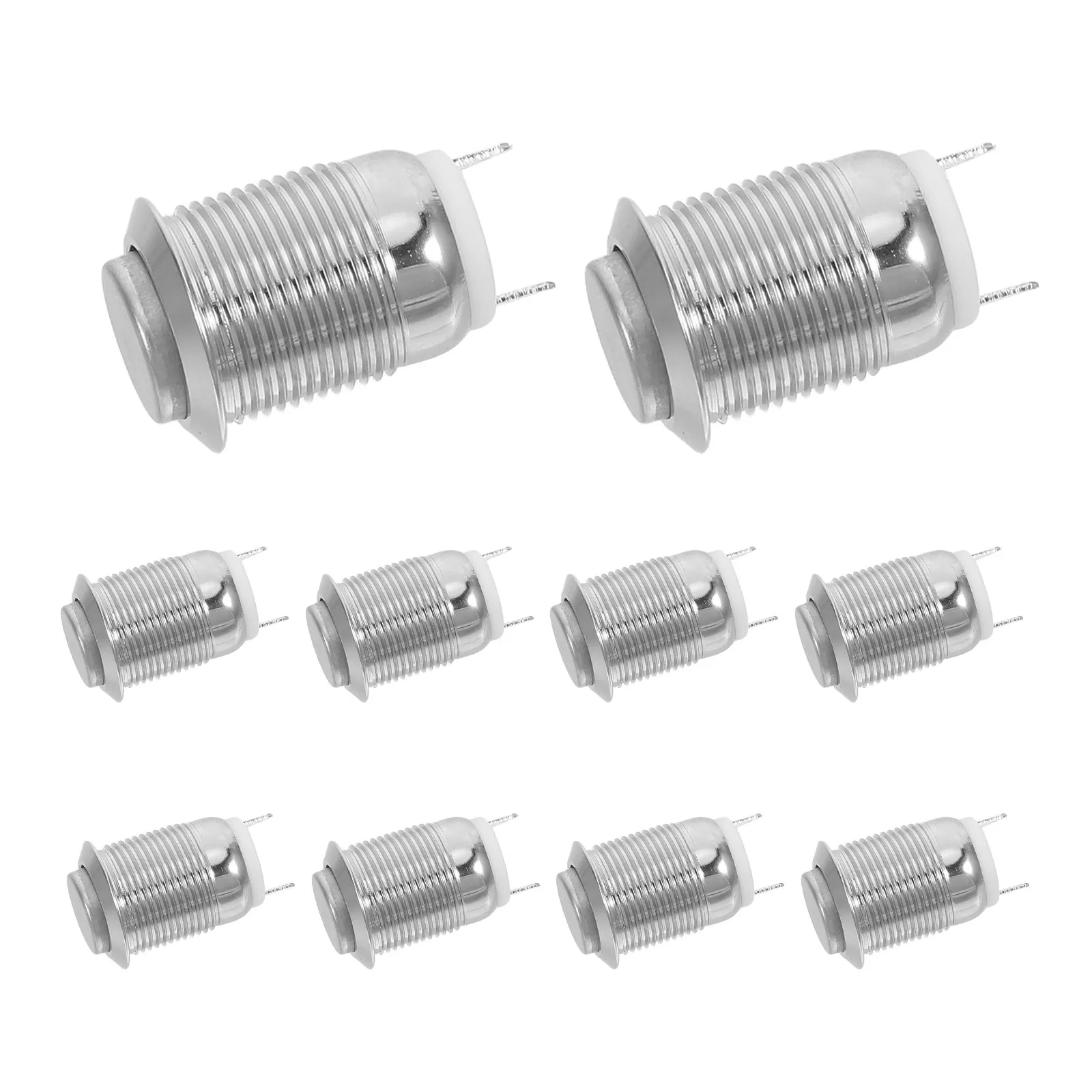 20Pcs Self Locking Push Button Switch 12Mm Metal Round Power Button Switch for Automotive Industrial Panel Mount Vehicle
