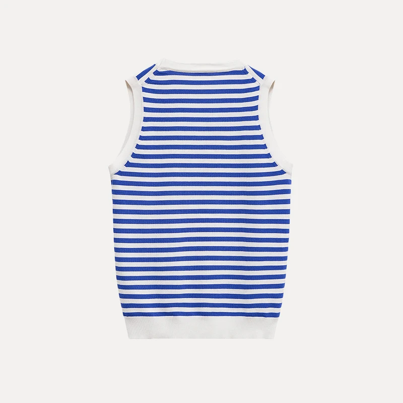 Ceco de Punto a la Moda Verano 2025 Nueva Llegada Estilo Casual para Mujer Fibra de Poliéster Ajuste Entallado Patrón de R...
