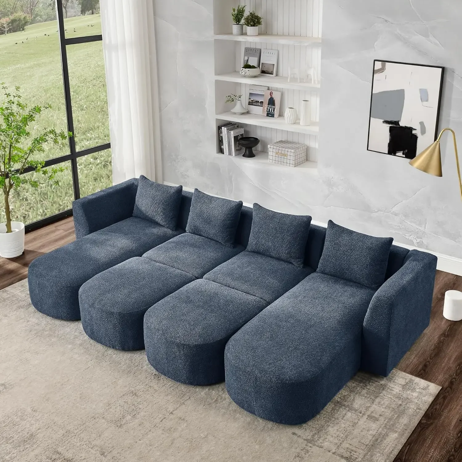 Modular Sectional Sofa Sleeper Couch Bed, 117