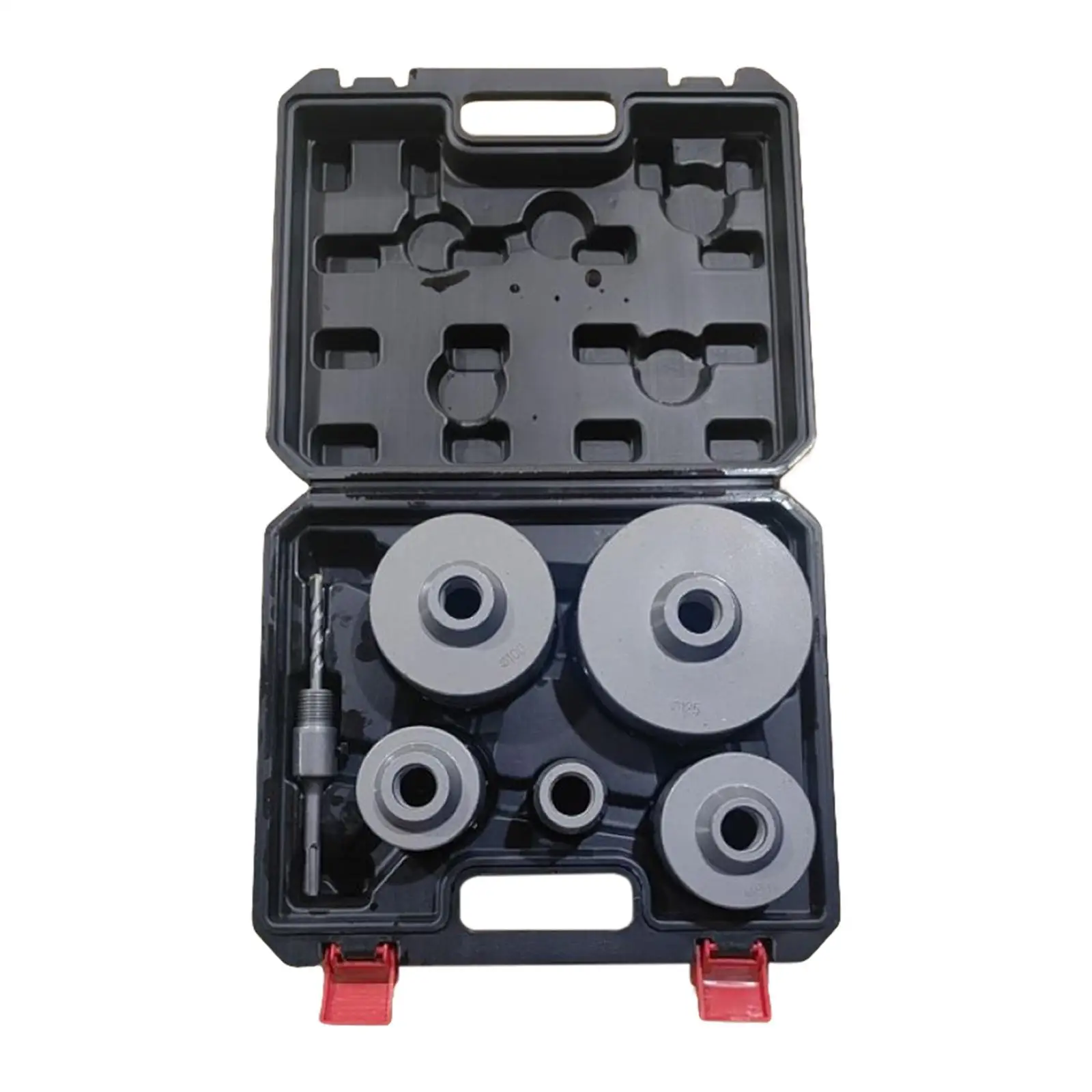 

6 Pieces Concrete Hole Cutter Kit 40mm 65mm 80mm 100mm 125mm Accessories for Cement Brick Wall Alloy Carbide with Carrying Case