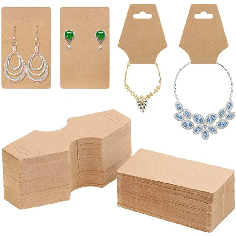 50pcs/lot Earrings Cards Necklaces Display Cards Ear Studs Paper Card Jewelry Packaging Cardboard Hang Tag Card for DIY Jewelry