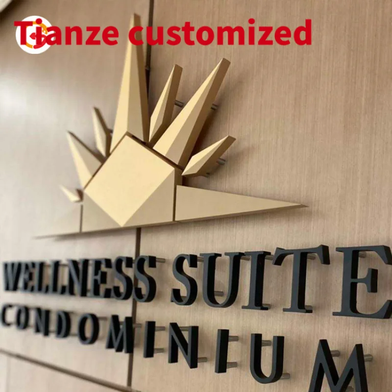 (customized)JAGUARSIGN Custom Company Logo Backlit Plating Stainless Steel Wall Logo