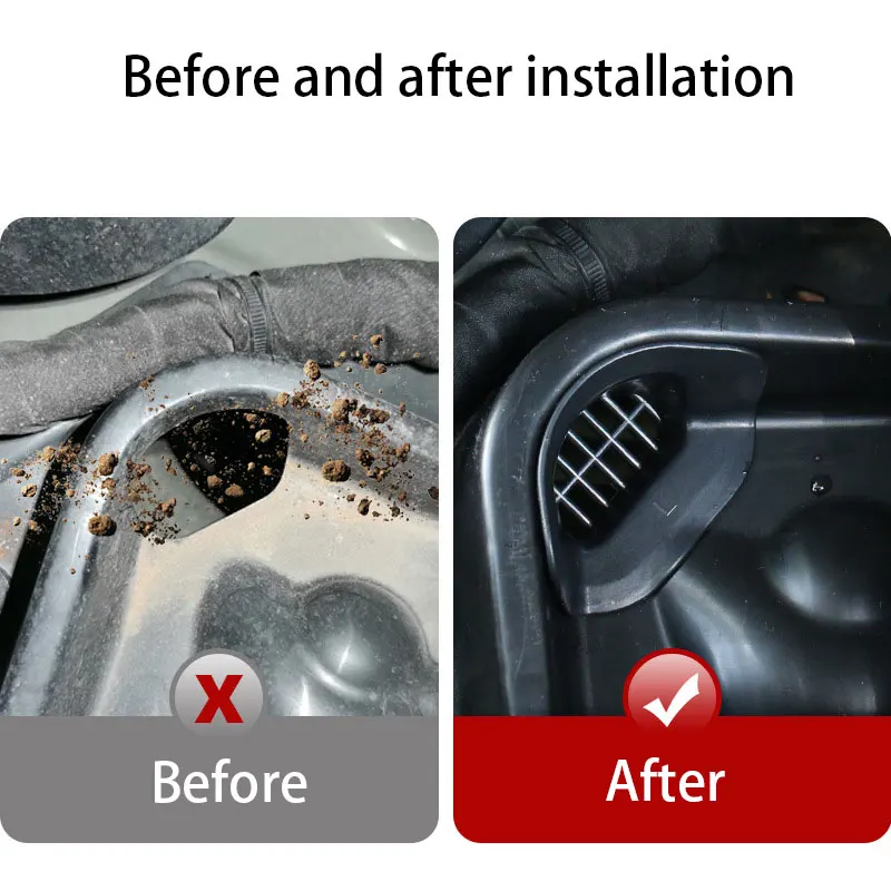 

Anti-Clogging Water Channel Filter Net Front Trunk Water Guide Groove Filter Debris Filter Accessories For Tesla Model Y 2pcs