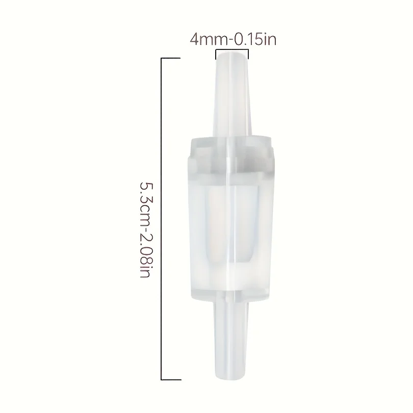5 قطع من صمامات الاختيار البلاستيكية الشفافة لمضخات هواء حوض السمك - الوقاية من التدفق في اتجاه واحد، مادة PP غير الكهربائية