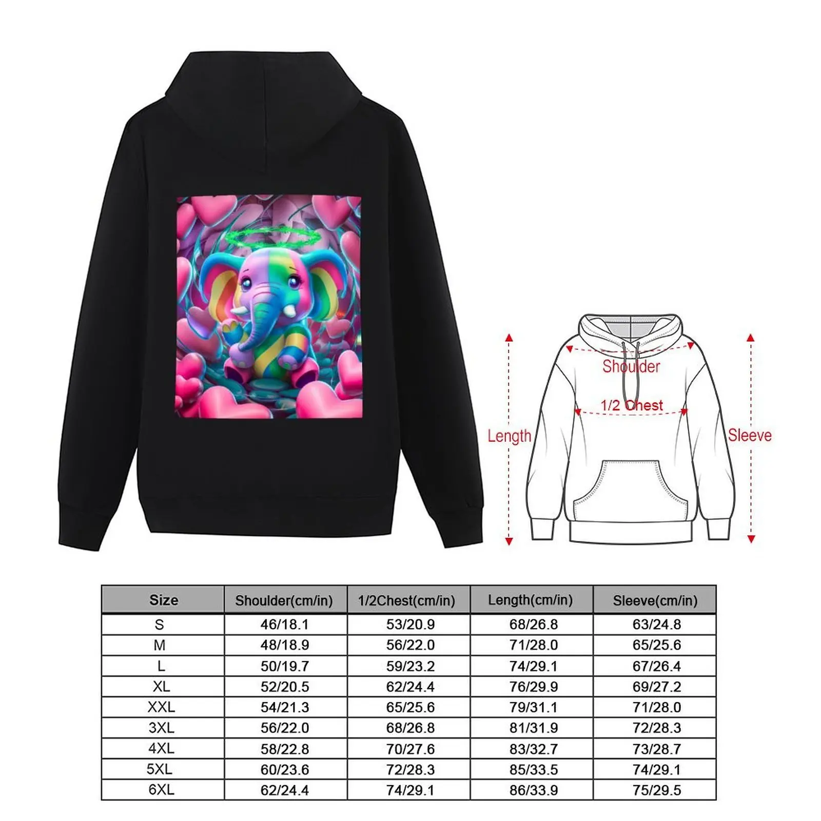 Ritratto di elefante. elefante felice, elefante colorato Felpa con cappuccio giacca autunnale da uomo stile coreano abbigliamento uomo abbigliamento tuta da uomo