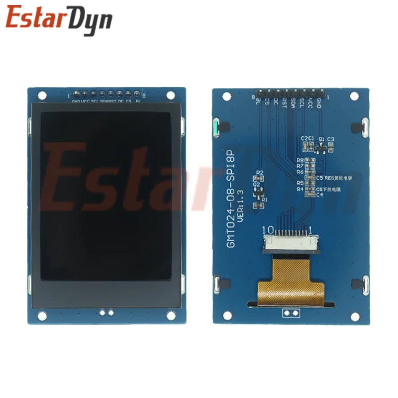 2.4 inç TFT SPI 65K ekran 240*320 akıllı ekran 8P sürücü IC ST7789 sürücü IC modülü