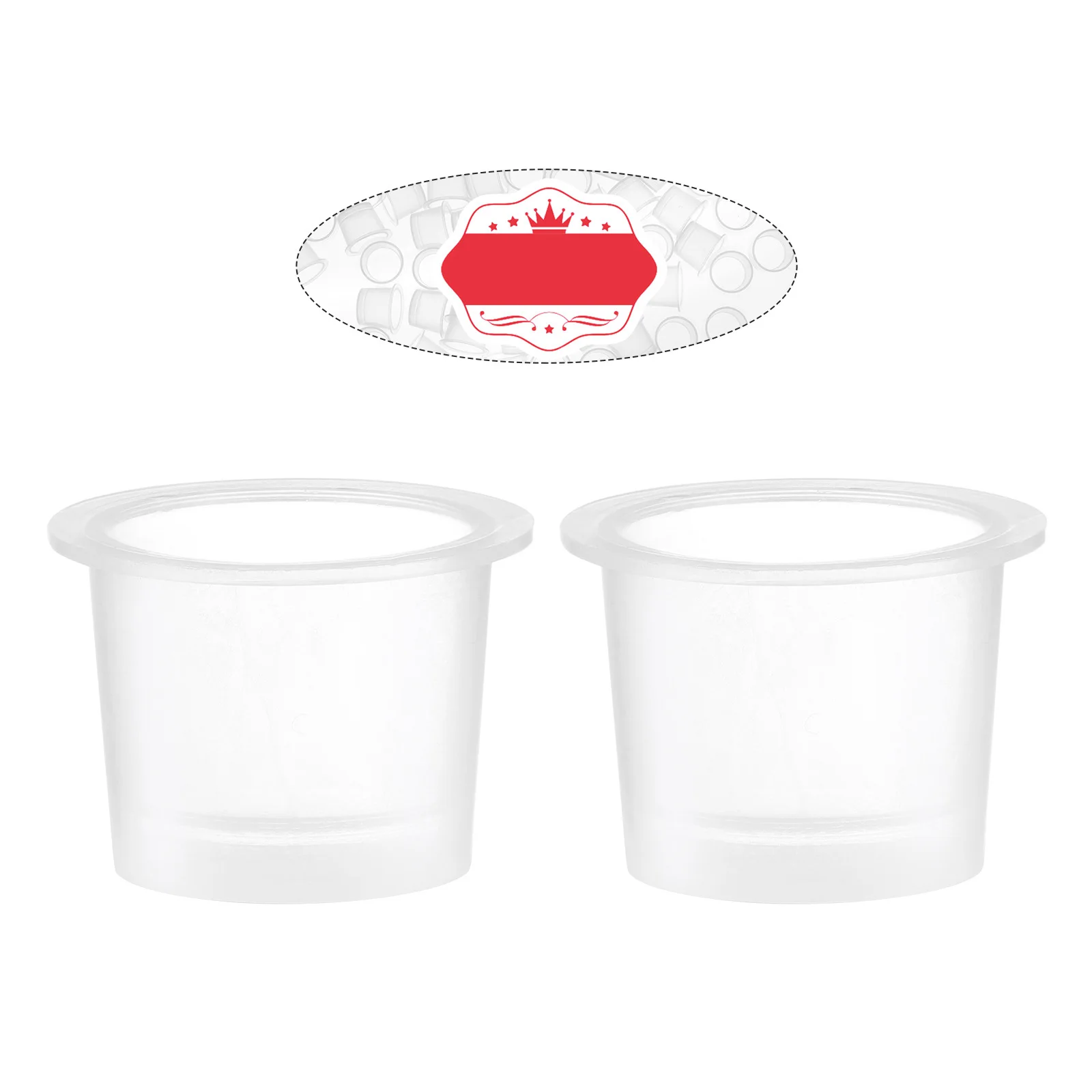 

100Pcs Clear Tattoo Ink Cups Premium Plastic Pigment Containers Spill Proof Design for Tattoo Artists Professionals Amateurs