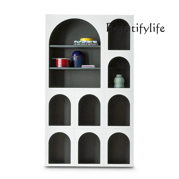 

Nordic Italian Bookcase Display Showcase Simple Modern Minimalist Storage Nordic Arch