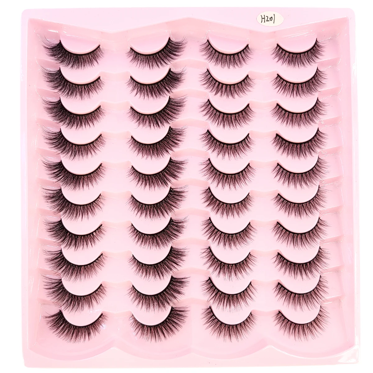 Nuove 20 paia di ciglia naturali lunghe di visone artificiale 3D e set per il trucco con ciglia di visone ciglia estese e ciglia corte