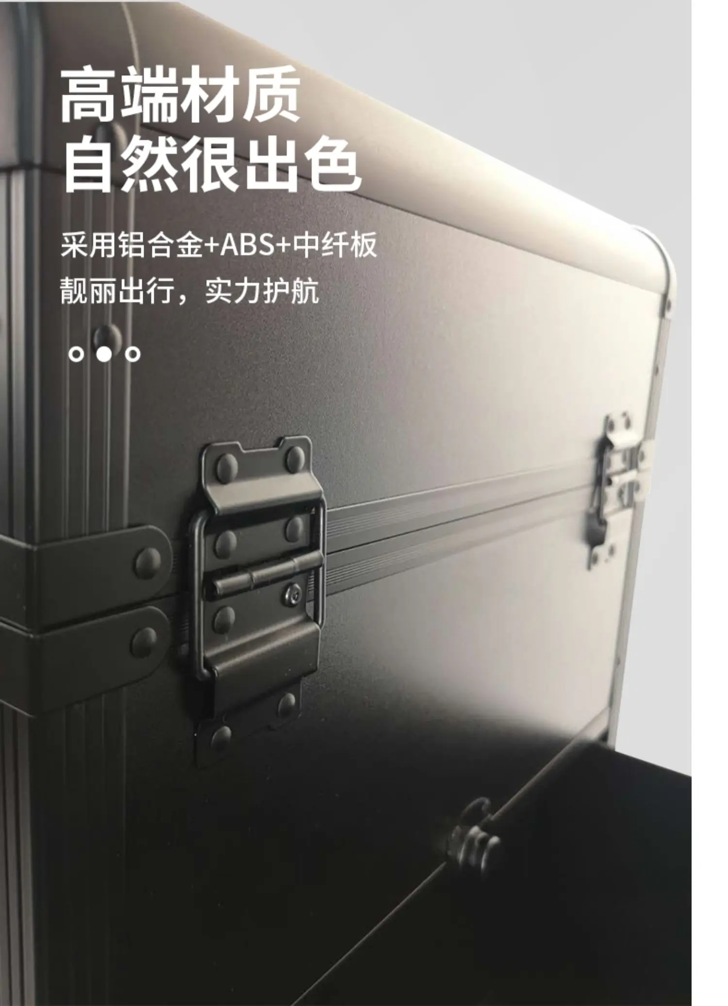 ماكياج Baina ضوء فاخر سبائك الألومنيوم عربة كبيرة حقيبة مستحضرات التجميل المهنية ماكياج الفنان مسمار الفن نسيج الشعر التطريز = #6