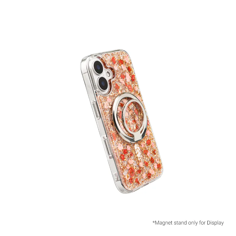 KZDOO Mag Flowers Dried Small Floral Clear Shell Magnetic Anti-drop Shockproof Luxury Case for iPhone 16/16Plus/16 Pro/16Pro Max