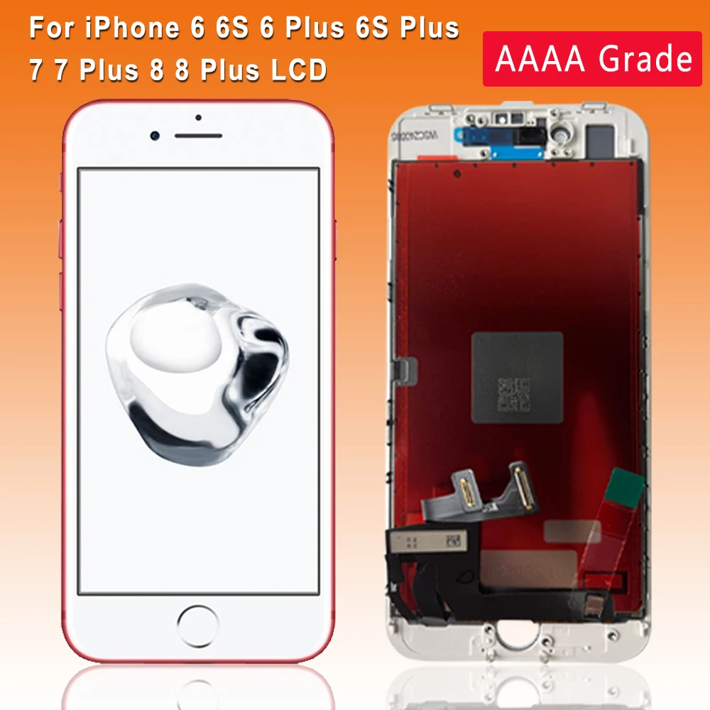 Pantalla LCD de Grado AAAA para iPhone 6, 6 Plus, 6S, 6S Plus, Serie 6, Pantalla LCD con Digitalizador para iPhone 7, 7 Plus, 8, 8 Plus