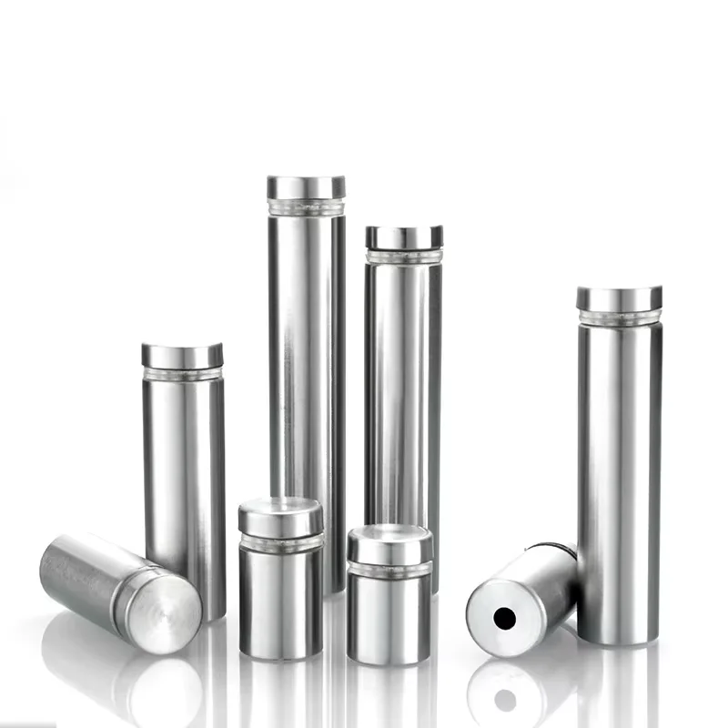 8 Uds sujetadores de vidrio 12mm Acero inoxidable acrílico publicidad separadores Pin clavos cartelera tornillos de fijación Hardware