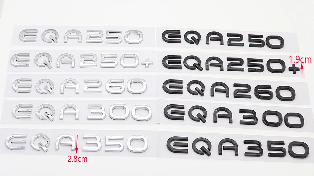 1PC 3D ABS Car Letter Logo Sticker Tail Badge Rear Trunk Emblem EQA250 EQA300 EQB300 EQC350 EQE500 EQS53 EQS450 EQS580 EQE350 BC