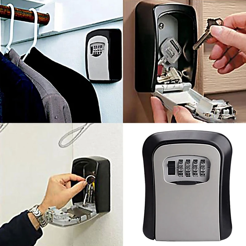 BAAG-Caixa de bloqueio de chave montada na parede Bloqueio de senha digital Chave de escritório Caixa de armazenamento secreta segura