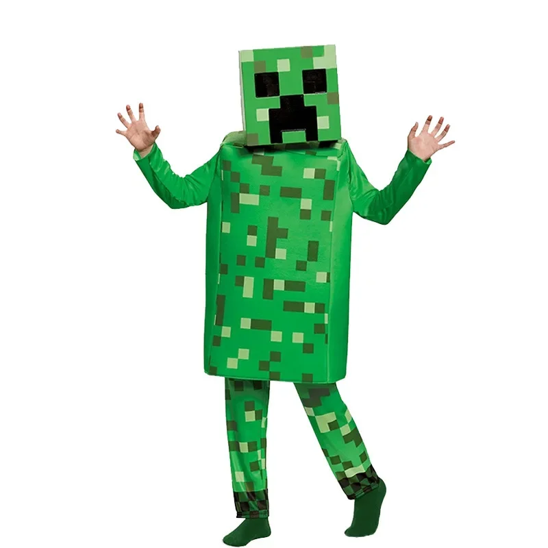 أزياء الهالوين التنكرية الماسية ستيف درع الزي أداء عالم علب استخدام خاص إنتاج صيني فريد جديد