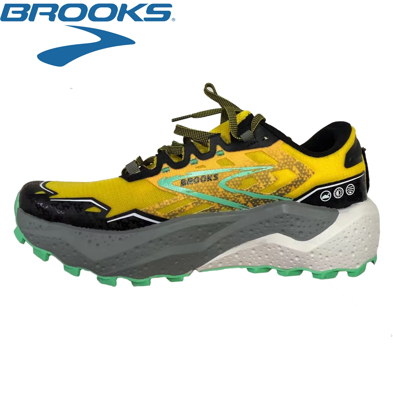 Brooks Men Trail Running Shoes Caldera 7 Outdoor Marathon Sneakers Non-slip Breathable Cushioning Men\'s Casual Tennis Shoes