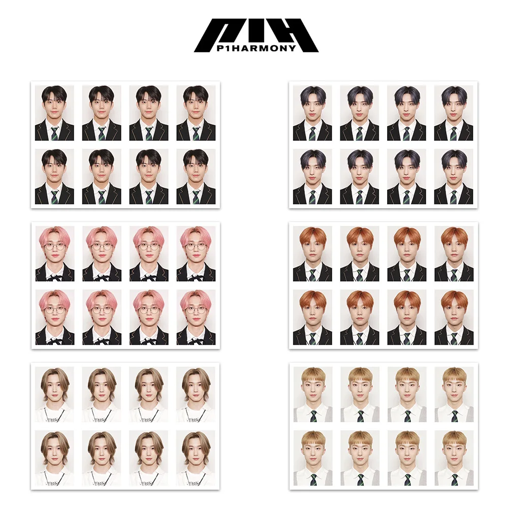 Kpop P1Harmony PLAVE TNT One Inch ID Photo White Background Photograph Passport Resume Photo Fans Collection Postcard Gift