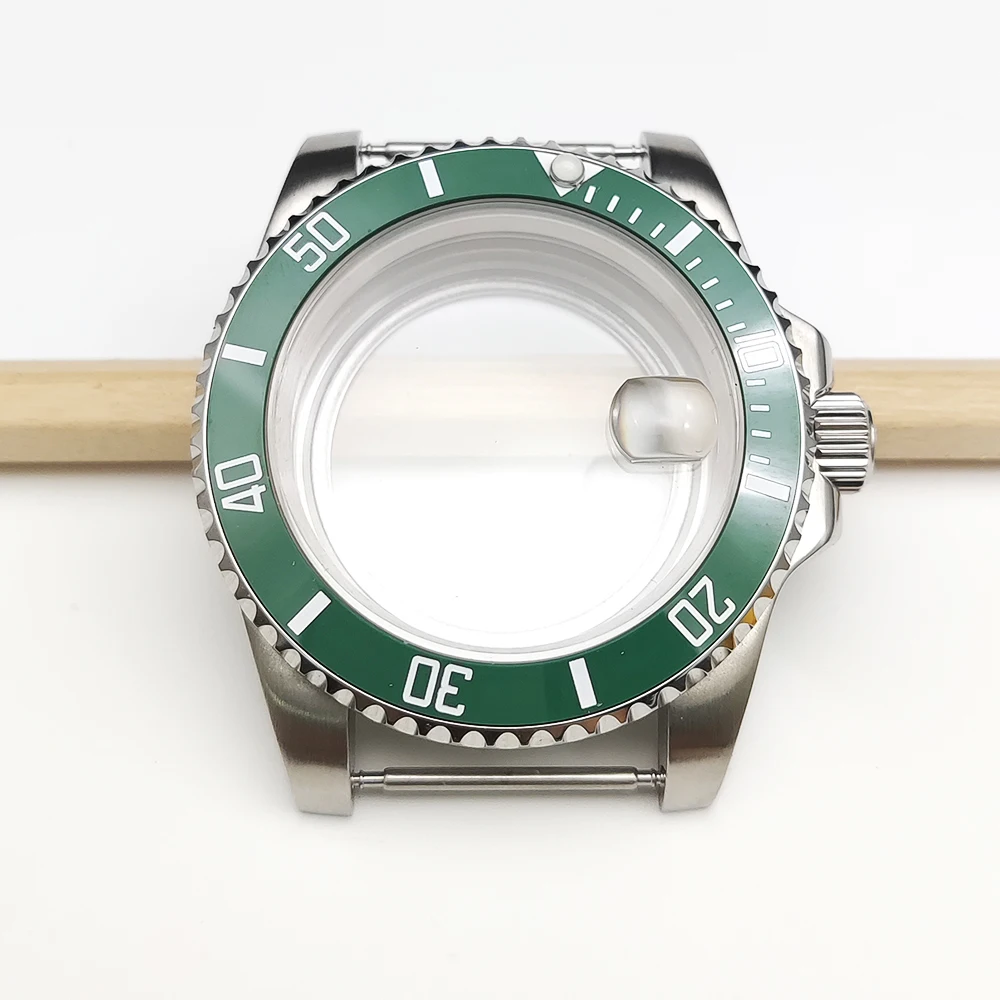 メンズステンレススチール腕時計ケース,40mm,nh35/nh36ムーブメント用,透明ケース,修理部品