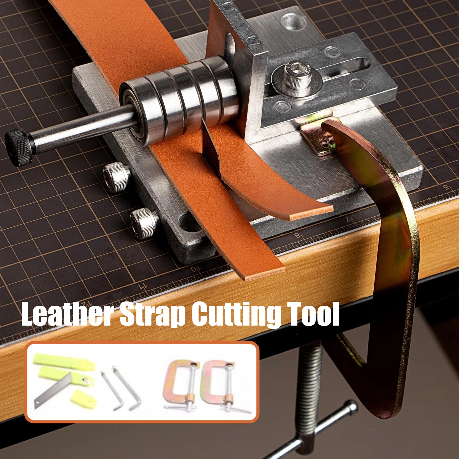 leather-strip-cutting-machine-leather-strap-cutter-60mm-leather-belt-cutting-machine-with-g-clamps-20-blades-and-2-wrenches