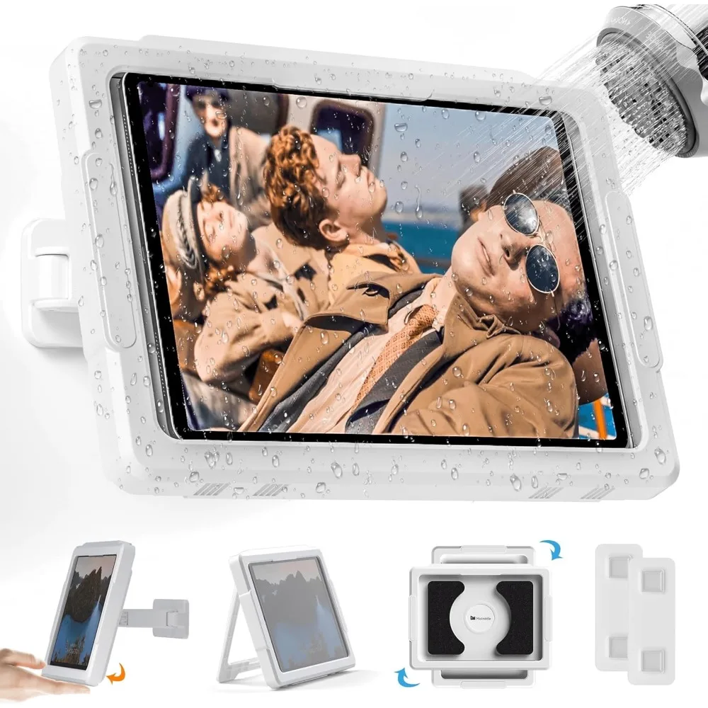 

Держатель для iPad для душа водонепроницаемый с 480р. ° вращение выдвижной регулируемый, настенное крепление до 11 дюймов, держатель для душевого планшета для ванной комнаты
