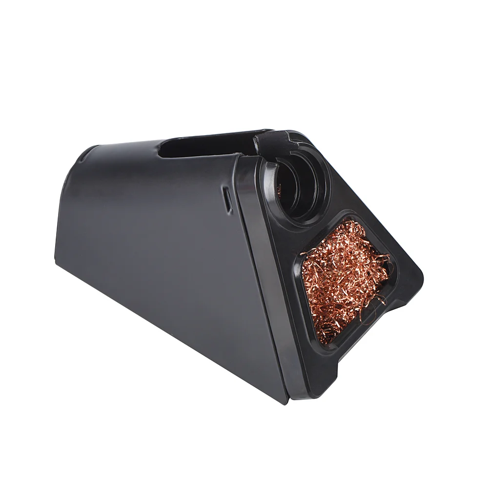 Heat-Resistant Soldering Iron Holder with Copper Wire Tip Cleaner Multifunctional Soldering Iron Stand for Electronics Repair