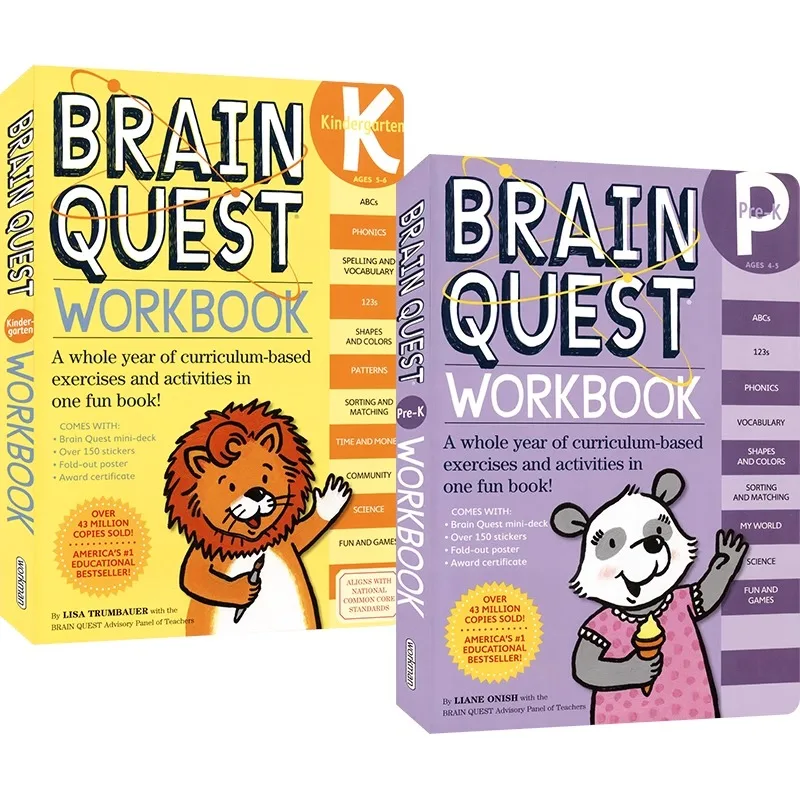 Imagem -03 - Brain Quest Livro de Exercícios para Crianças Versão em Inglês dos Livros de Desenvolvimento Intelectual Respostas Cartão Inteligente Crianças