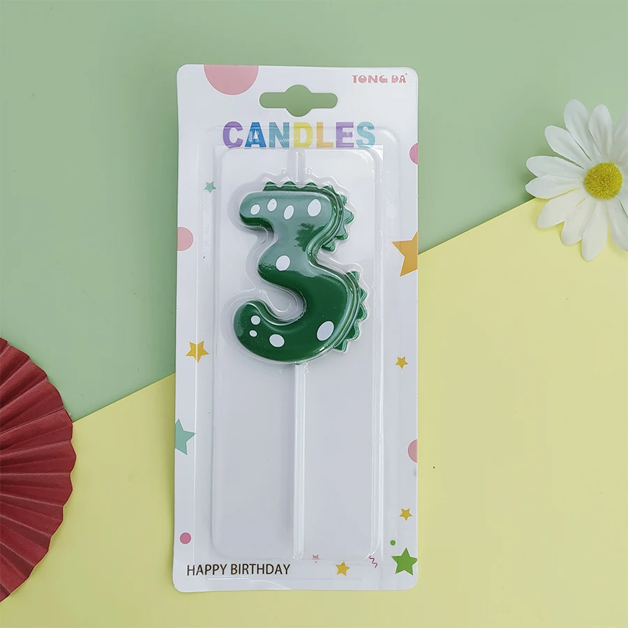 Grüne Dinosaurier-Zahlen 0–9 + 8 Stück grüne Kerzen „Happy Birthday“-Kuchenkerze für Kinder, Prinz, Party, Cartoon-Dinosaurier-Dekoration – Detail 25