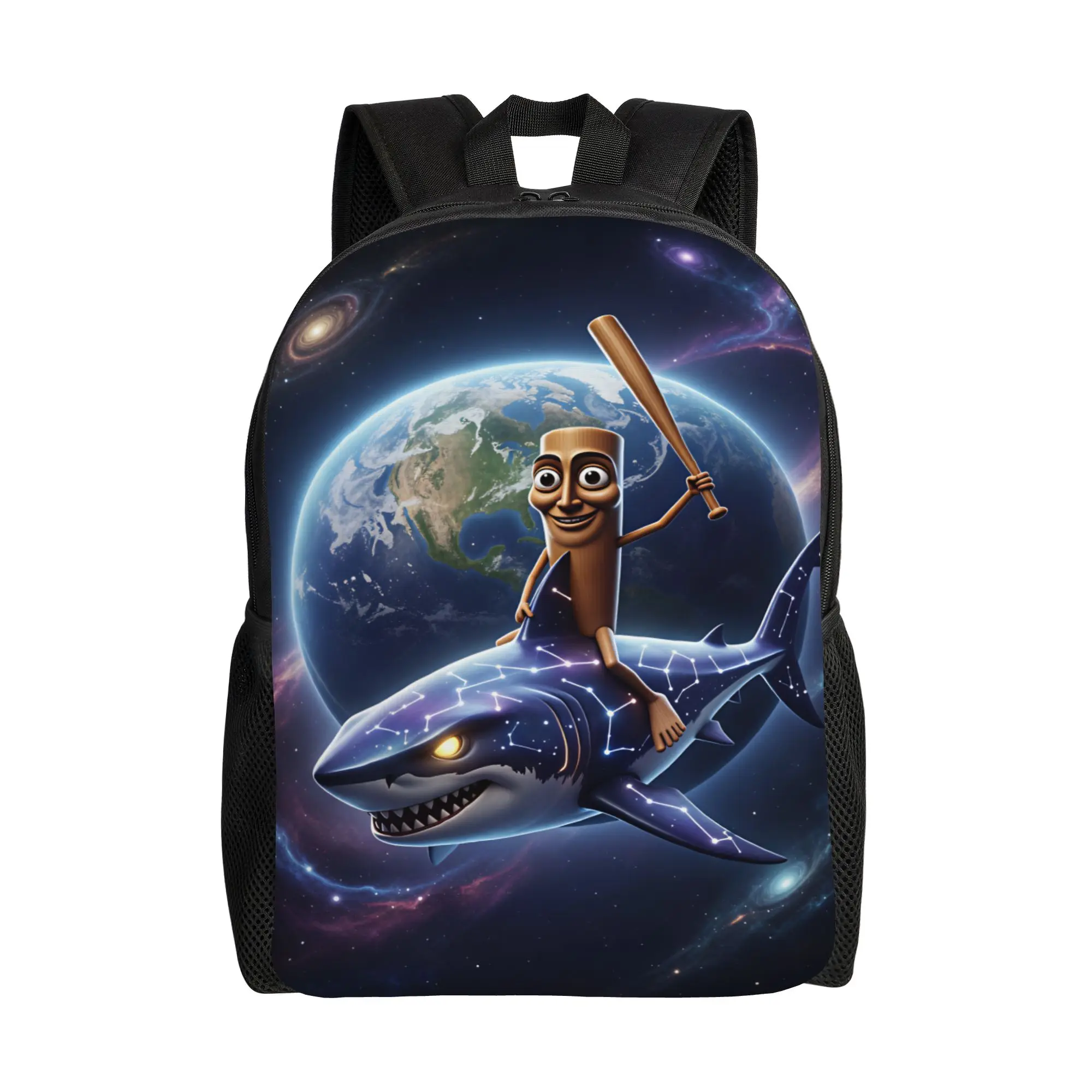 Tung Tung Tung Sahur Backpack Brainrot Meme  Girl Polyester Travel Backpacks Big Elegant High School Bags Rucksack