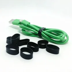 20Pcs Silicone Ring, USB Data Cable, Charging Cable, Zip Tie, Power Cord, Rubber Band, Zip Tie Tool