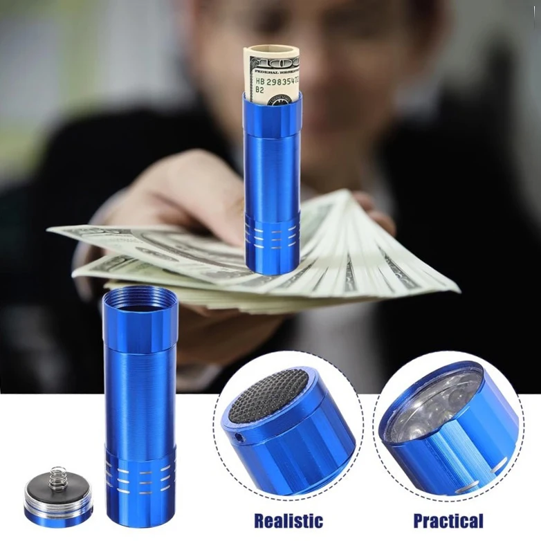 Large Capacity Hidden Storage Flashlight Hidden Money Jewelry And Other Valuables Multi-color Security Storage Container Battery