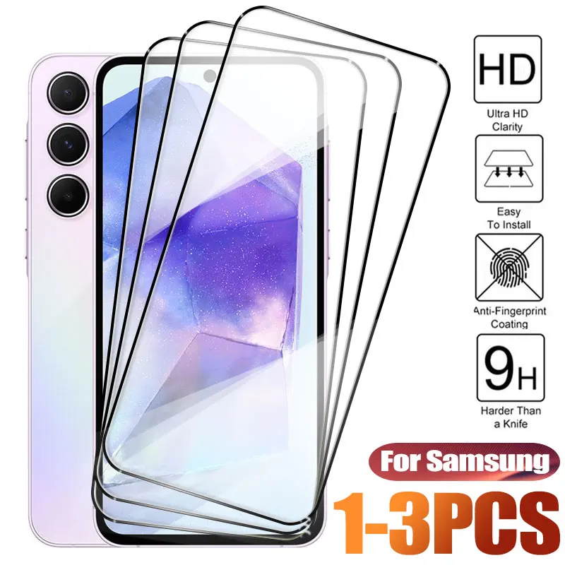 1–3 Stück Displayschutzfolie für Samsung Galaxy A02 A12 A22 A42 A52 5G A72 A03 A13 4G A33 A53 A73 A04 A14 A24 A54 9H gehärtetes Glas – Detail 1
