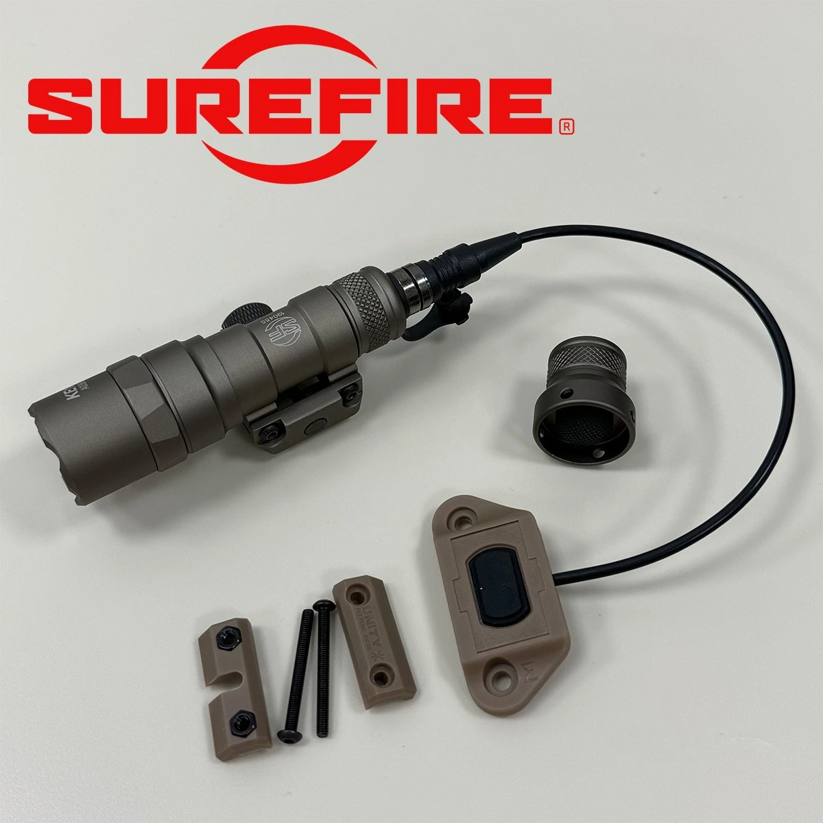 Surefire M300B M300C M600B M600C Tactical LED Flashlight with UNITY Pressure Switch and Tail Cap Switch fits M-K KEY Rails