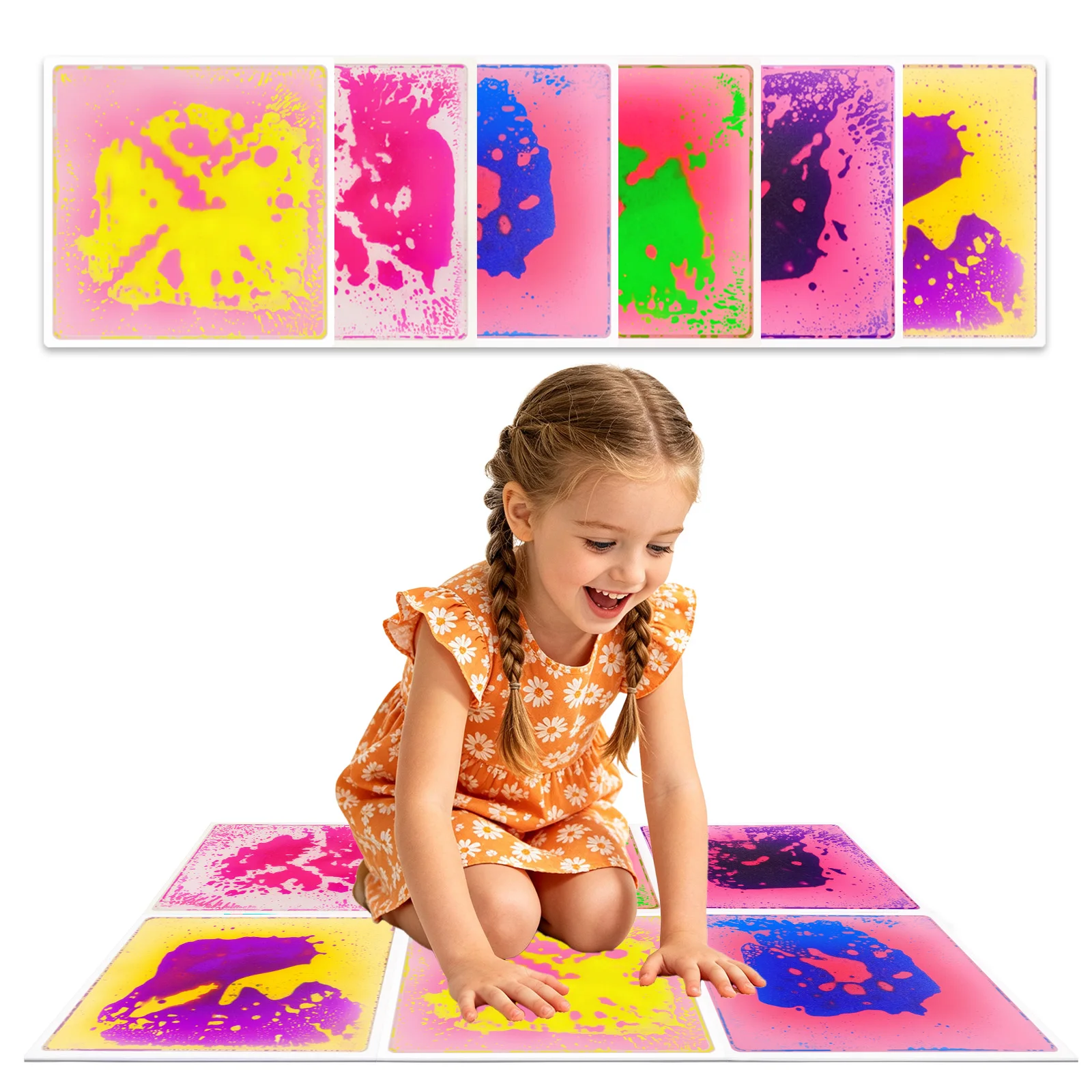 Multicolor Autism Sensory Mat Kids Sensory Walking Pads DIY Combinable Sensory Touch Tiles Toddler Sensory Pad